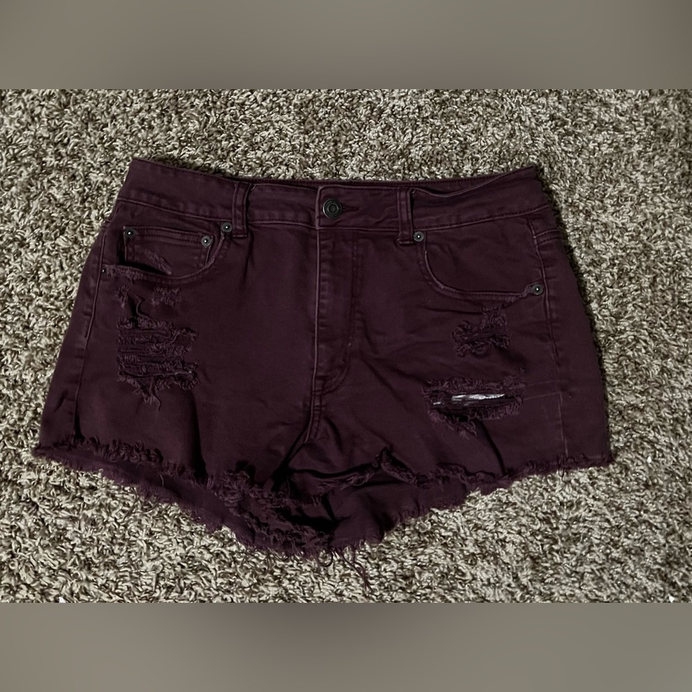 Maroon American eagle shorts size 12